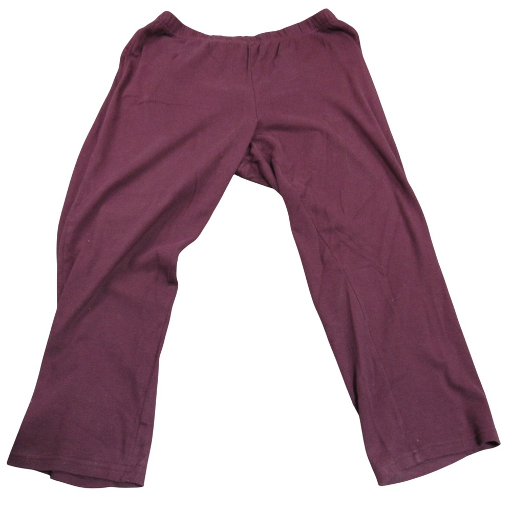 Basic Editions Burgundy Lounge Pants Womens XXL Recycled Polyester Elastic Waist